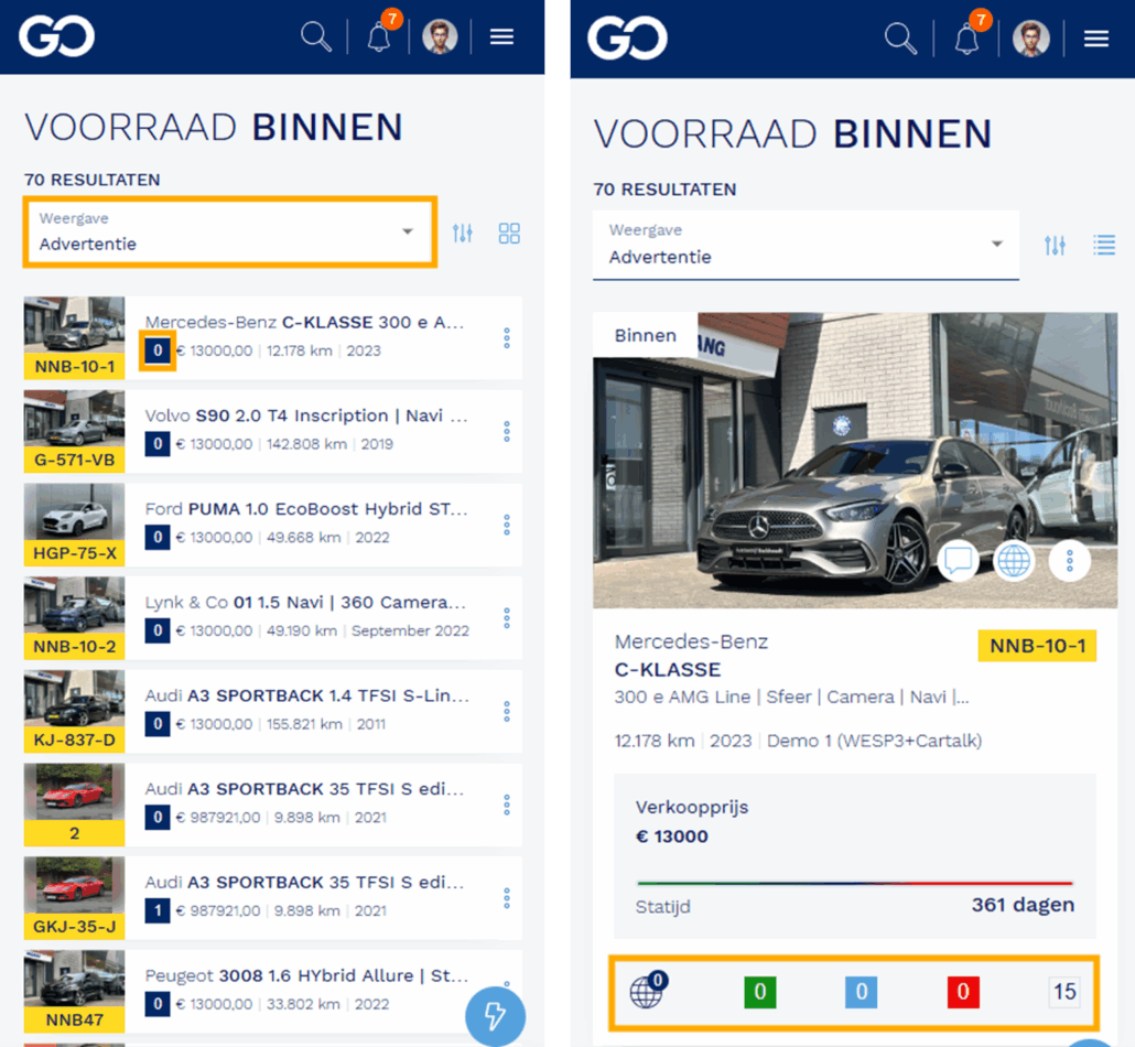 Afbeelding 4-5 vier verschillende weergaven